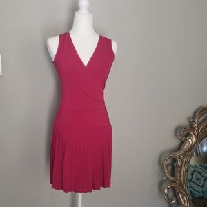Ruby Rox Pleated Fusia Mini Dress